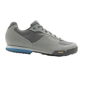 Giro Petra Women's 7.5 Shoes Cycling Vibram Sole Gray Blue Suede Biking Cycle